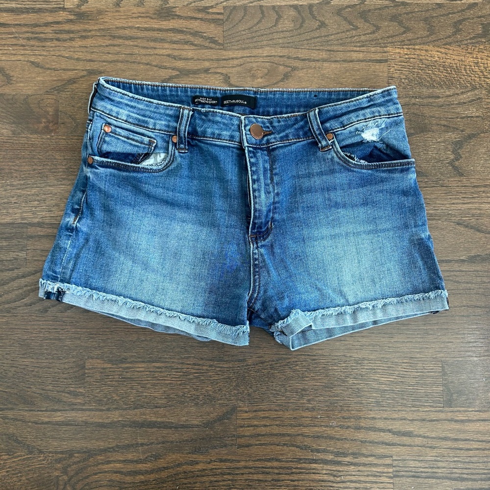 See Thru Soul Classic Blue Jean Shorts